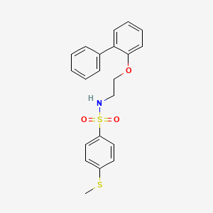 molecular formula C21H21NO3S2 B4147378 N-[2-(2-biphenylyloxy)ethyl]-4-(methylthio)benzenesulfonamide 