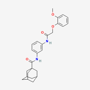 molecular formula C26H30N2O4 B4147428 N-(3-{[2-(2-methoxyphenoxy)acetyl]amino}phenyl)-1-adamantanecarboxamide 