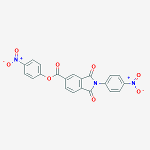 molecular formula C21H11N3O8 B414760 4-Nitrophenyl 2-{4-nitrophenyl}-1,3-dioxo-5-isoindolinecarboxylate 