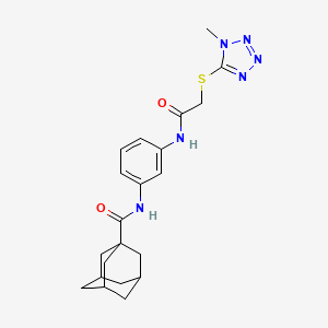 molecular formula C21H26N6O2S B4147657 N~1~-[3-({2-[(1-METHYL-1H-1,2,3,4-TETRAAZOL-5-YL)SULFANYL]ACETYL}AMINO)PHENYL]-1-ADAMANTANECARBOXAMIDE 