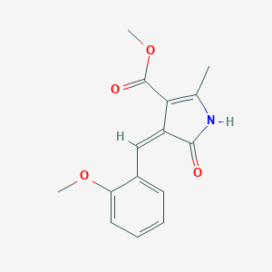 molecular formula C15H15NO4 B414797 METHYL (4Z)-4-[(2-METHOXYPHENYL)METHYLIDENE]-2-METHYL-5-OXO-4,5-DIHYDRO-1H-PYRROLE-3-CARBOXYLATE 