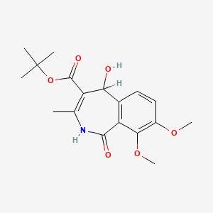 molecular formula C18H23NO6 B4148076 tert-butyl 5-hydroxy-8,9-dimethoxy-3-methyl-1-oxo-2,5-dihydro-1H-2-benzazepine-4-carboxylate 