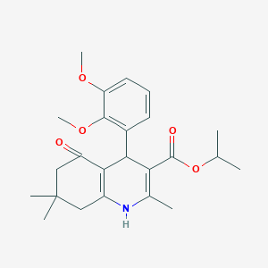 molecular formula C24H31NO5 B414843 propan-2-yl 4-(2,3-dimethoxyphenyl)-2,7,7-trimethyl-5-oxo-1,4,5,6,7,8-hexahydroquinoline-3-carboxylate 