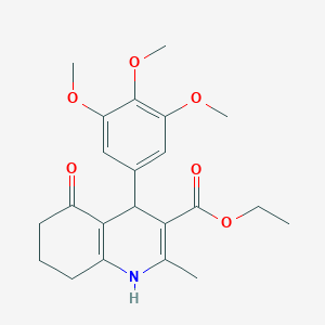 molecular formula C22H27NO6 B414850 Ethyl 2-methyl-5-oxo-4-(3,4,5-trimethoxyphenyl)-1,4,5,6,7,8-hexahydroquinoline-3-carboxylate 
