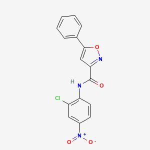 molecular formula C16H10ClN3O4 B4148888 N-(2-chloro-4-nitrophenyl)-5-phenyl-1,2-oxazole-3-carboxamide 