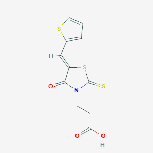 B414893 3-(4-Oxo-5-thiophen-2-ylmethylene-2-thioxo-thiazolidin-3-yl)-propionic acid CAS No. 306279-31-2