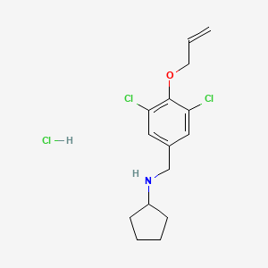molecular formula C15H20Cl3NO B4149312 N-[(3,5-dichloro-4-prop-2-enoxyphenyl)methyl]cyclopentanamine;hydrochloride 