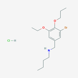 molecular formula C16H27BrClNO2 B4149330 N-(3-bromo-5-ethoxy-4-propoxybenzyl)-1-butanamine hydrochloride 