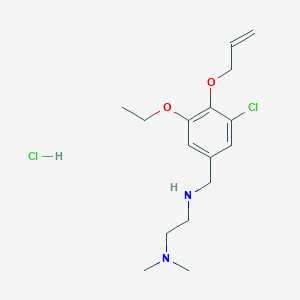molecular formula C16H26Cl2N2O2 B4149370 N-[(3-chloro-5-ethoxy-4-prop-2-enoxyphenyl)methyl]-N',N'-dimethylethane-1,2-diamine;hydrochloride 
