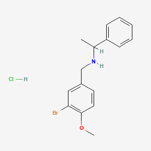 molecular formula C16H19BrClNO B4149383 N-(3-bromo-4-methoxybenzyl)-1-phenylethanamine hydrochloride 
