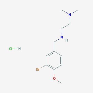 molecular formula C12H20BrClN2O B4149475 N-[(3-bromo-4-methoxyphenyl)methyl]-N',N'-dimethylethane-1,2-diamine;hydrochloride 
