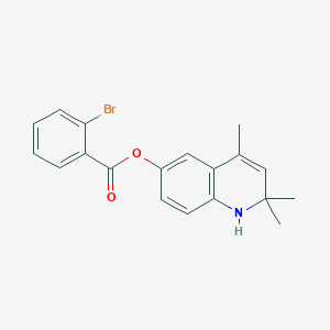 molecular formula C19H18BrNO2 B414960 2,2,4-Trimethyl-1,2-dihydroquinolin-6-yl 2-bromobenzoate CAS No. 330439-87-7