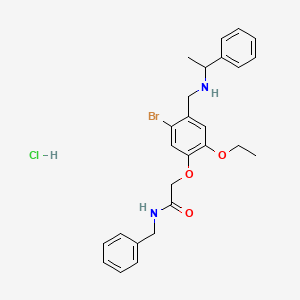 molecular formula C26H30BrClN2O3 B4149722 N-benzyl-2-(5-bromo-2-ethoxy-4-{[(1-phenylethyl)amino]methyl}phenoxy)acetamide hydrochloride 