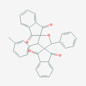 molecular formula C33H22O5 B414979 3'-(3-Methylphenyl)-5'-phenyldispiro[indene-2,2'-furan-4',2''-indene]-1,1'',3,3''-tetrone 