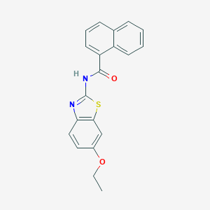 molecular formula C20H16N2O2S B414993 N-(6-ethoxy-1,3-benzothiazol-2-yl)naphthalene-1-carboxamide CAS No. 313528-92-6