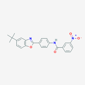 molecular formula C24H21N3O4 B414998 N-[4-(5-tert-butyl-1,3-benzoxazol-2-yl)phenyl]-3-nitrobenzamide 