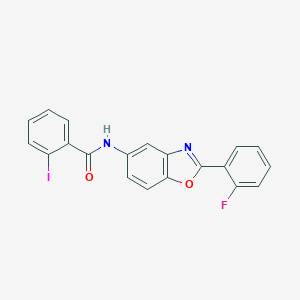 molecular formula C20H12FIN2O2 B415006 N-[2-(2-fluorophenyl)-1,3-benzoxazol-5-yl]-2-iodobenzamide 