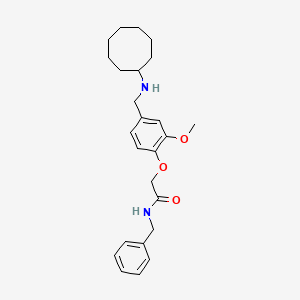 molecular formula C25H34N2O3 B4150118 N-benzyl-2-{4-[(cyclooctylamino)methyl]-2-methoxyphenoxy}acetamide 
