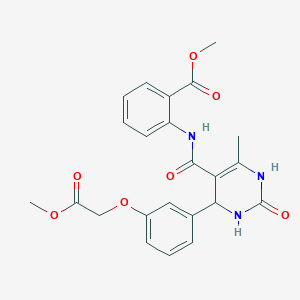 molecular formula C23H23N3O7 B4150258 methyl 2-[({4-[3-(2-methoxy-2-oxoethoxy)phenyl]-6-methyl-2-oxo-1,2,3,4-tetrahydro-5-pyrimidinyl}carbonyl)amino]benzoate 
