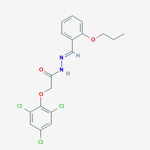 molecular formula C18H17Cl3N2O3 B415050 N'-(2-propoxybenzylidene)-2-(2,4,6-trichlorophenoxy)acetohydrazide 