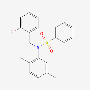molecular formula C21H20FNO2S B4150903 N-(2,5-dimethylphenyl)-N-(2-fluorobenzyl)benzenesulfonamide 