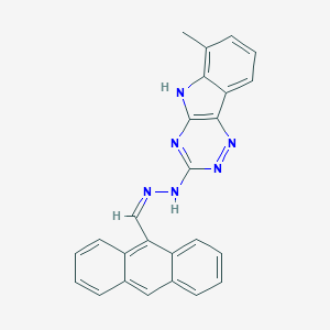 molecular formula C25H18N6 B415098 (1Z)-1-[(ANTHRACEN-9-YL)METHYLIDENE]-2-{6-METHYL-5H-[1,2,4]TRIAZINO[5,6-B]INDOL-3-YL}HYDRAZINE 