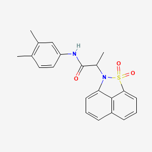 molecular formula C21H20N2O3S B4150999 N-(3,4-dimethylphenyl)-2-(1,1-dioxido-2H-naphtho[1,8-cd]isothiazol-2-yl)propanamide 