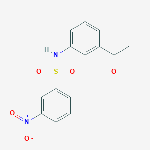 molecular formula C14H12N2O5S B4151050 N-(3-acetylphenyl)-3-nitrobenzenesulfonamide 
