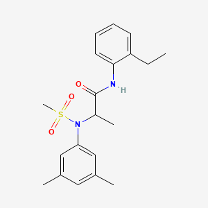 molecular formula C20H26N2O3S B4151170 N~2~-(3,5-dimethylphenyl)-N~1~-(2-ethylphenyl)-N~2~-(methylsulfonyl)alaninamide 