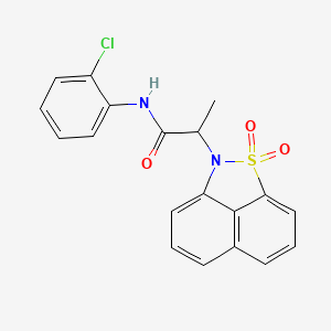 molecular formula C19H15ClN2O3S B4151212 N-(2-chlorophenyl)-2-(1,1-dioxido-2H-naphtho[1,8-cd]isothiazol-2-yl)propanamide 