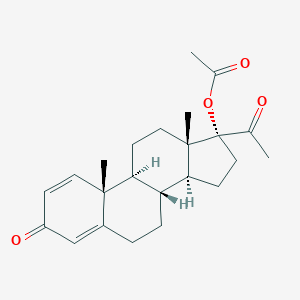 molecular formula C23H30O4 B041513 Pregna-1,4-diene-3,20-dione, 17-hydroxy-, acetate CAS No. 2668-74-8