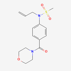 molecular formula C15H20N2O4S B4151648 N-[4-(morpholin-4-ylcarbonyl)phenyl]-N-(prop-2-en-1-yl)methanesulfonamide 