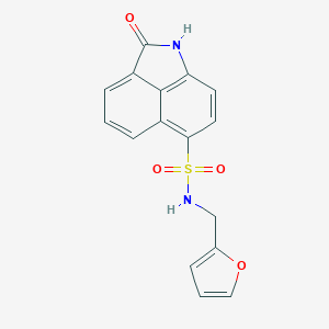 molecular formula C16H12N2O4S B415171 N-(2-furylmethyl)-2-oxo-1,2-dihydrobenzo[cd]indole-6-sulfonamide 