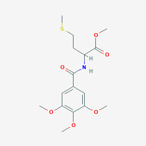 molecular formula C16H23NO6S B415178 METHYL 4-(METHYLSULFANYL)-2-[(3,4,5-TRIMETHOXYPHENYL)FORMAMIDO]BUTANOATE 