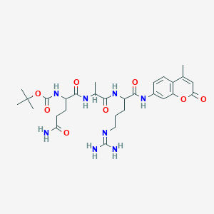 molecular formula C₂₉H₄₂N₈O₈ B041524 Boc-Gln-Ala-Arg-7-Amino-4-Methylcoumarin CAS No. 113866-20-9