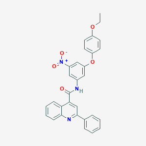 molecular formula C30H23N3O5 B415244 N-[3-(4-ethoxyphenoxy)-5-nitrophenyl]-2-phenylquinoline-4-carboxamide 