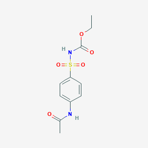 molecular formula C11H14N2O5S B041526 Ethyl ((4-(acetylamino)phenyl)sulphonyl)carbamate CAS No. 13945-59-0