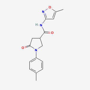 molecular formula C16H17N3O3 B4152647 N-(5-methyl-1,2-oxazol-3-yl)-1-(4-methylphenyl)-5-oxopyrrolidine-3-carboxamide 