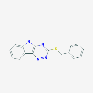 molecular formula C17H14N4S B415268 3-(benzylsulfanyl)-5-methyl-5H-[1,2,4]triazino[5,6-b]indole CAS No. 28899-09-4
