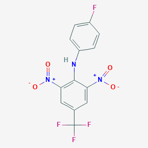 molecular formula C13H7F4N3O4 B415272 N-(4-fluorophenyl)-2,6-dinitro-4-(trifluoromethyl)aniline 
