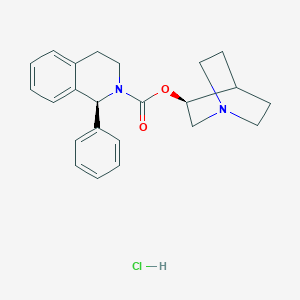 molecular formula C23H27ClN2O2 B041528 [(3S)-1-氮杂双环[2.2.2]辛烷-3-基](1S)-1-苯基-3,4-二氢-1H-异喹啉-2-羧酸酯；盐酸盐 CAS No. 180468-38-6