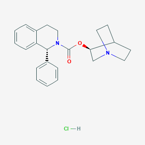 [(3S)-1-Azabicyclo[2.2.2]octan-3-yl] (1R)-1-phenyl-3,4-dihydro-1H-isoquinoline-2-carboxylate;hydrochloride