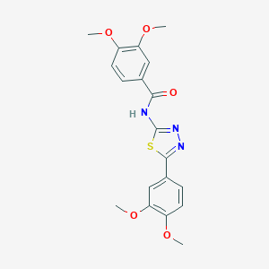 molecular formula C19H19N3O5S B415327 N-[5-(3,4-dimethoxyphenyl)-1,3,4-thiadiazol-2-yl]-3,4-dimethoxybenzamide CAS No. 328261-04-7