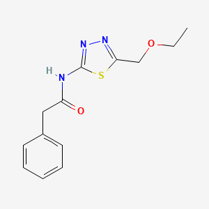 molecular formula C13H15N3O2S B4153354 N-[5-(ethoxymethyl)-1,3,4-thiadiazol-2-yl]-2-phenylacetamide 