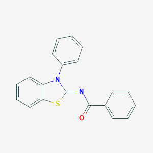 molecular formula C20H14N2OS B415370 N-(3-phenyl-1,3-benzothiazol-2-ylidene)benzamide 