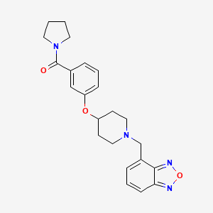 molecular formula C23H26N4O3 B4153945 4-({4-[3-(1-pyrrolidinylcarbonyl)phenoxy]-1-piperidinyl}methyl)-2,1,3-benzoxadiazole 