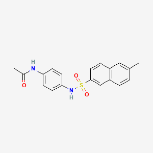molecular formula C19H18N2O3S B4153980 N-[4-[(6-methylnaphthalen-2-yl)sulfonylamino]phenyl]acetamide 