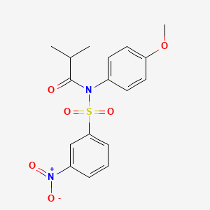molecular formula C17H18N2O6S B4154040 N-(4-methoxyphenyl)-2-methyl-N-[(3-nitrophenyl)sulfonyl]propanamide 