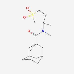 molecular formula C17H27NO3S B4154194 N-methyl-N-(3-methyl-1,1-dioxidotetrahydro-3-thienyl)-1-adamantanecarboxamide 