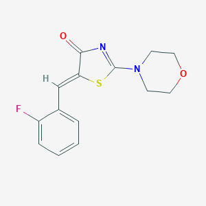 5-(2-fluorobenzylidene)-2-(4-morpholinyl)-1,3-thiazol-4(5H)-one
